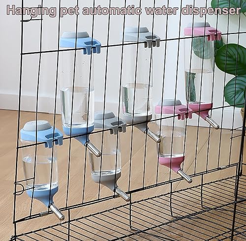 Miniatura 4 de Botella de agua para perros  Dispensador de agua para mascotas sin goteo de 12 onzas, botella de agua de jaula fácil de usar para perros, gatos,