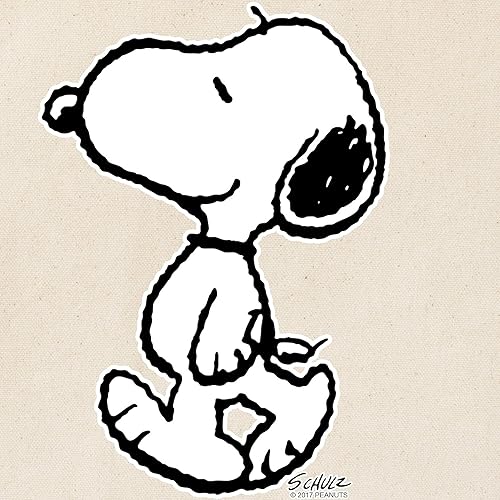 Miniatura 2 de CafePress Peanuts Snoopy - Bolsa de lona natural, bolsa de compras de tela