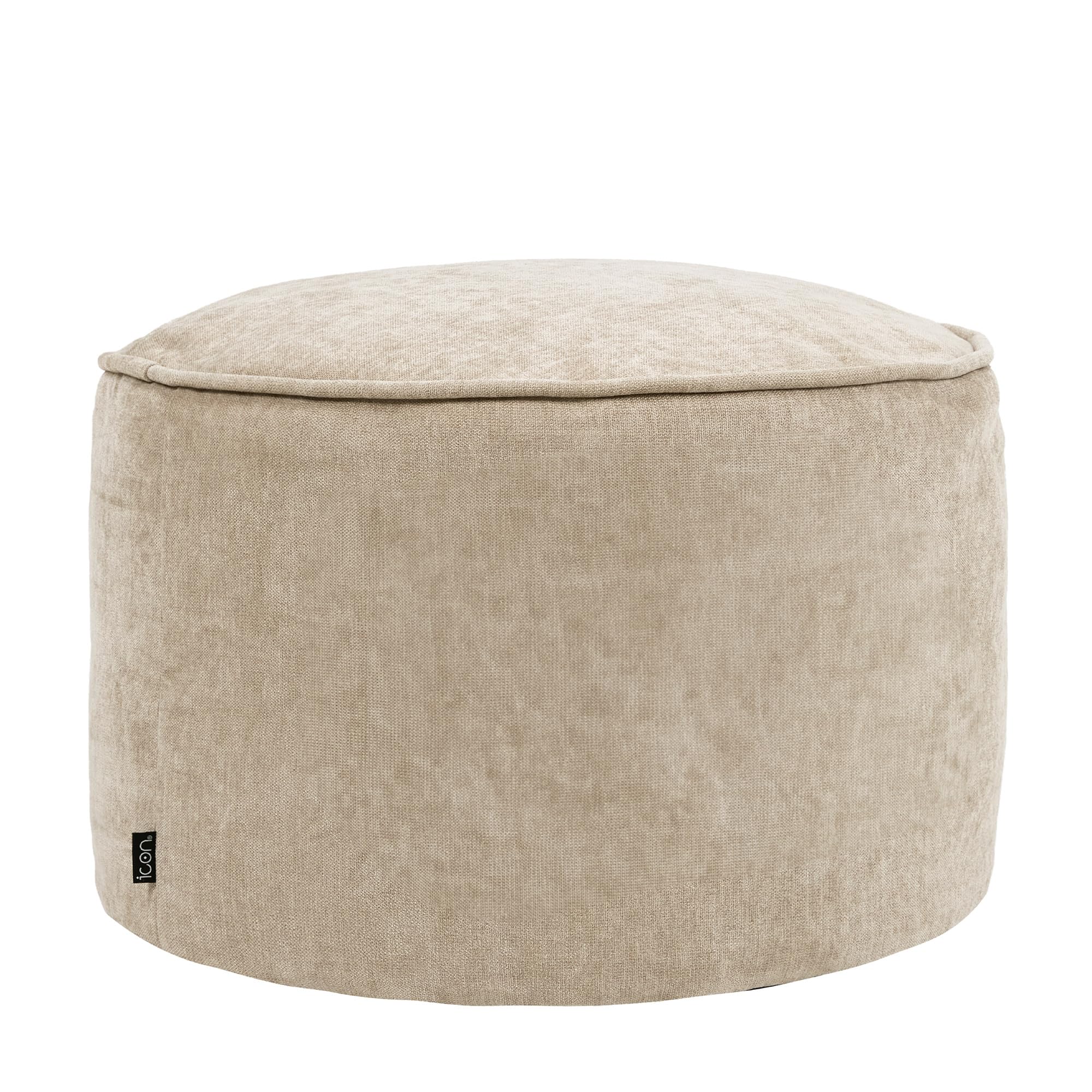 icon Milano Pouf Poggiapiedi, Beige, Chenille, Poltrona Sacco con Riempimento Incluso, Pouf Sacco, Camera da Letto, Soggiorno, Mobili Soggiorno