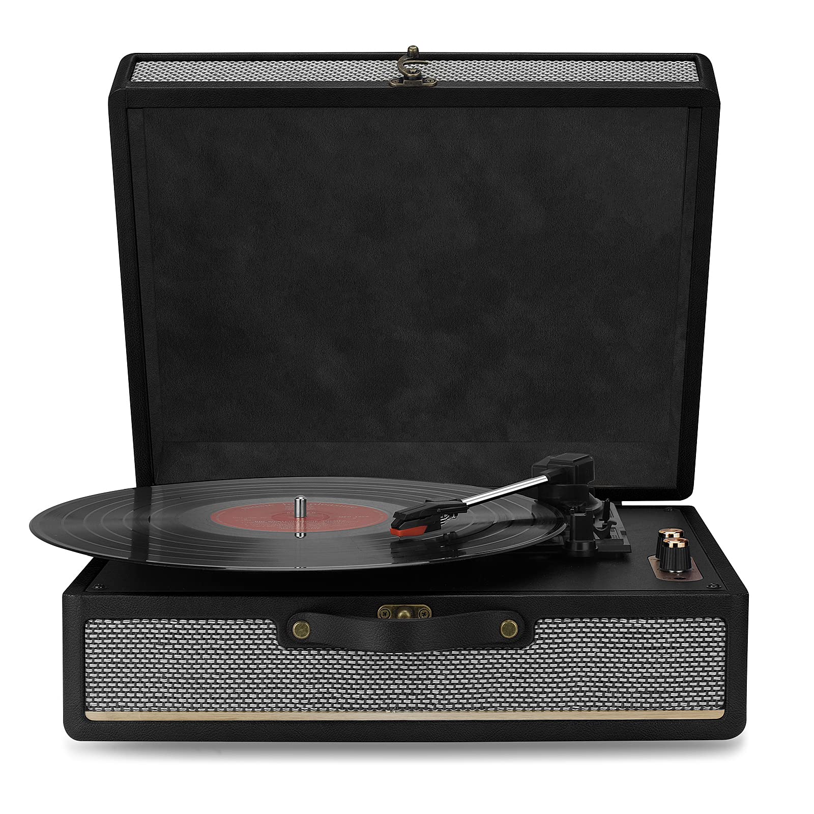Buy Record Player,Black Vinyl Record Player,Portable Suitcase Design 3