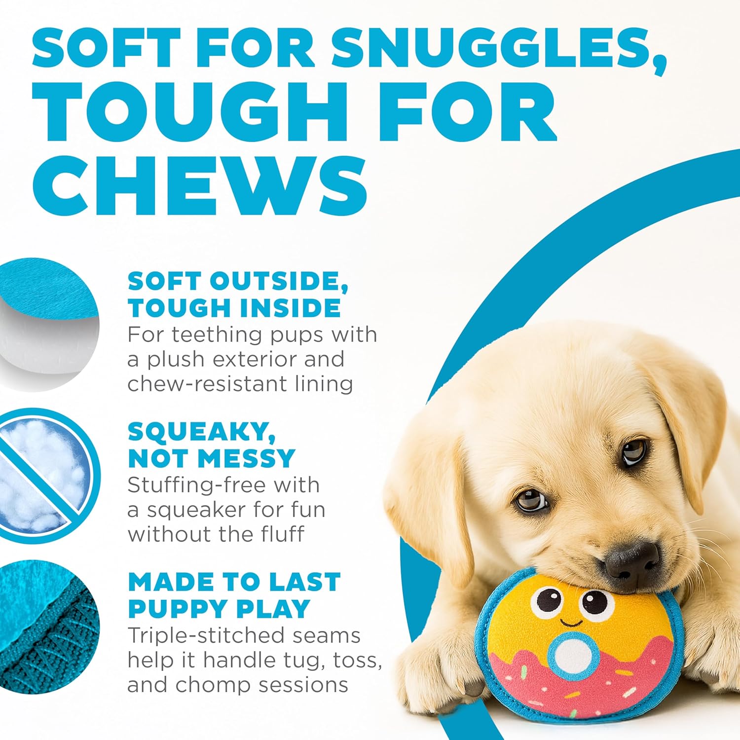 Outward Hound New Puppy Welcome Kit – Lickin' Layers, Hide N Slide, Grow-with-Me Ring, Donut Plush Toys & Puzzle Bitez Peanut Butter Treats for Puppies
