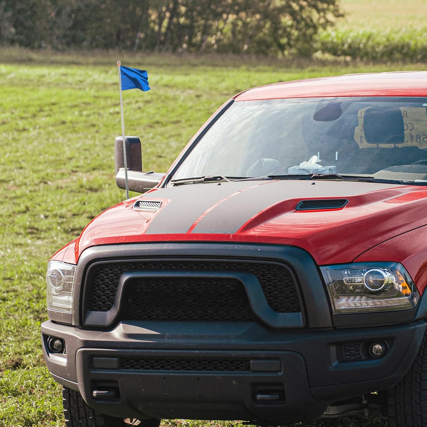 GANAZONO Magnetic Telescopic Car Flagpole with Aluminum Base Sturdy Flag Holder for Truck Boat Vehicle Outdoor Use 21.26 Inch