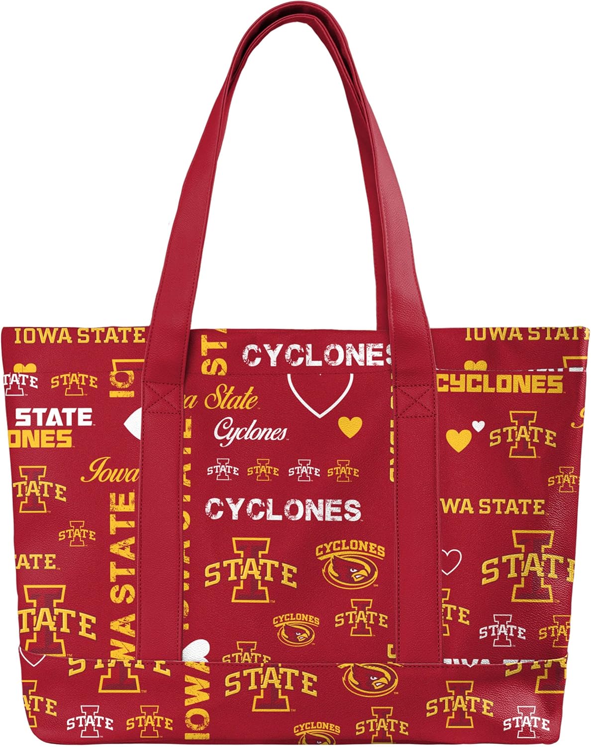 FOCO Iowa State Cyclones NCAA Logo Love Tote Bag