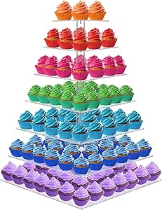 Weddingwish Cupcake-Ständer - 5-stöckiger Acryl-Turm Für 50 Cupcakes