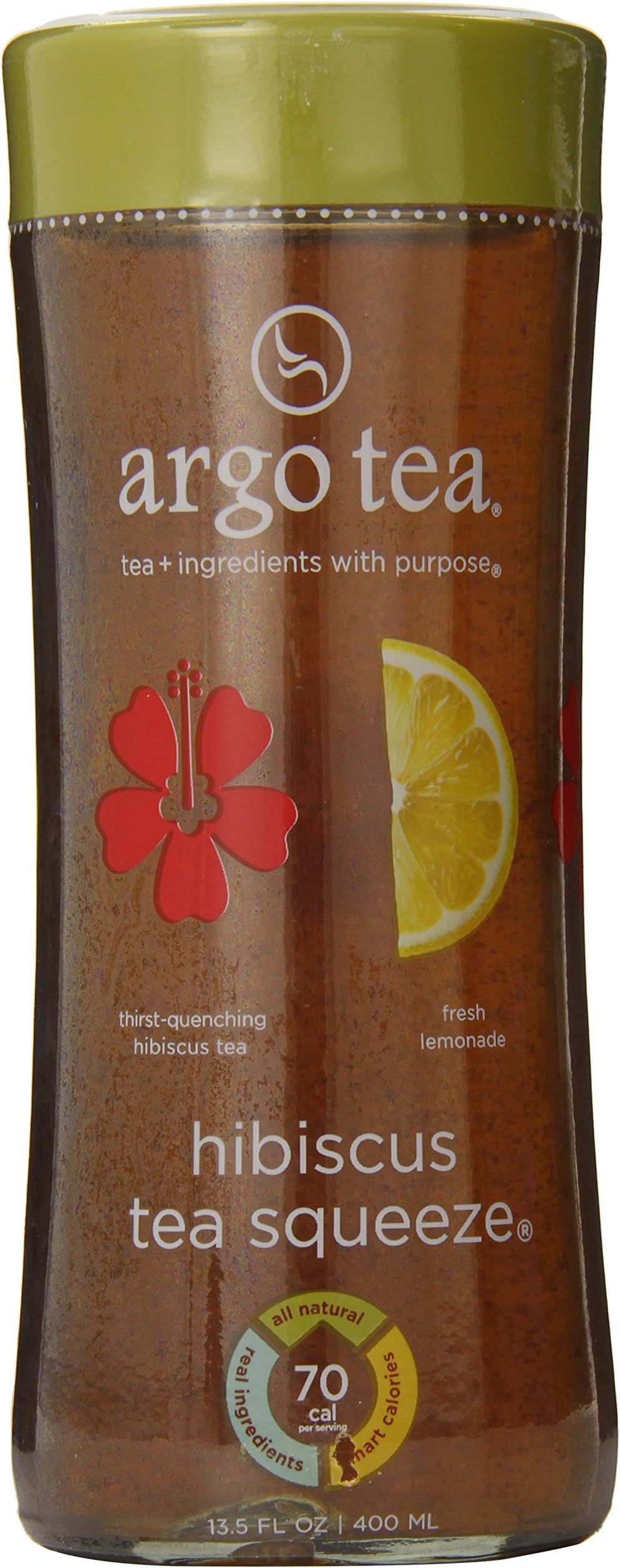 Argo Tea Squeeze Iced Tea, Hibiscus, 13.5 Ounce (Pack of 12)