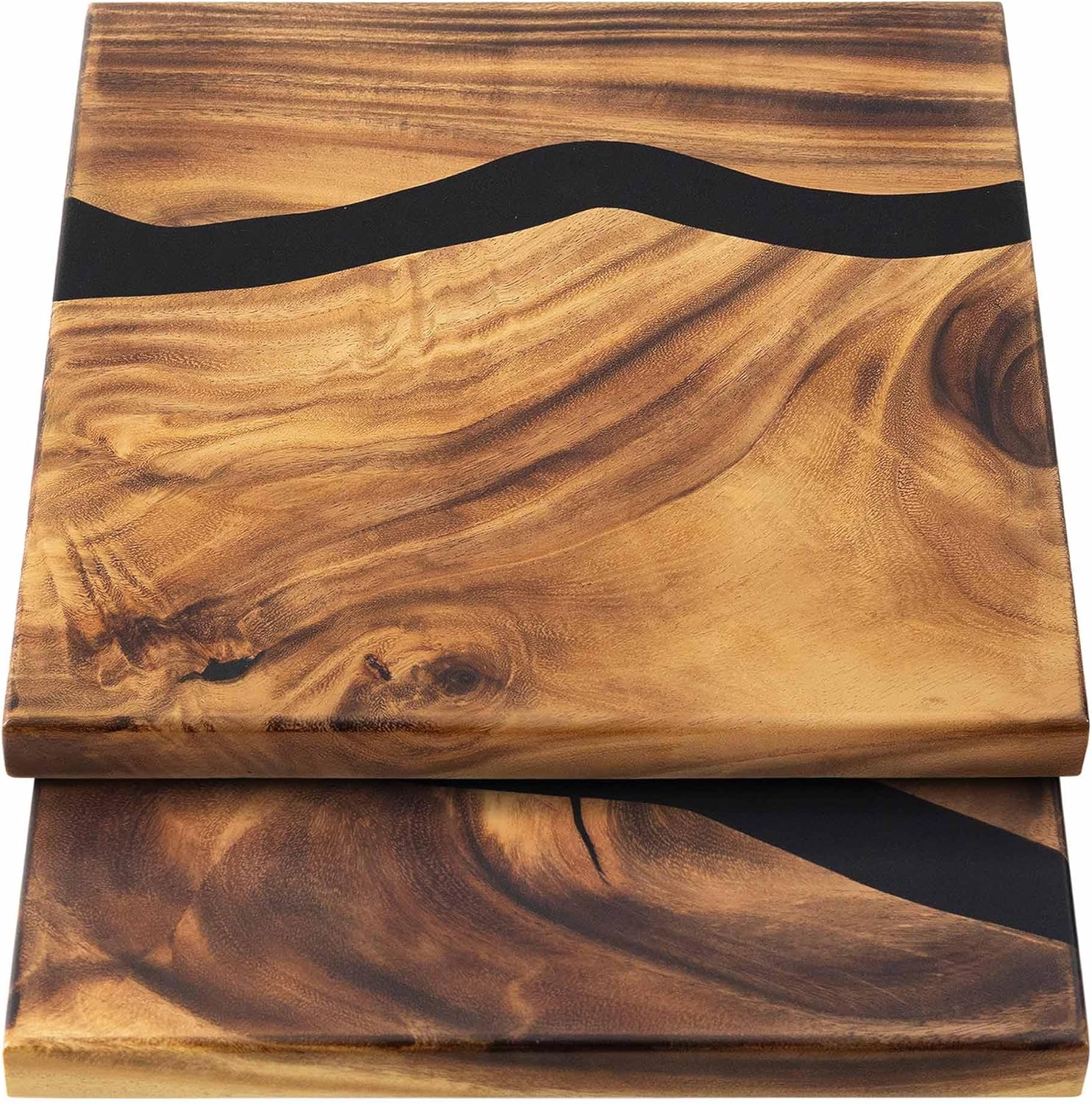 23" Epoxy Wood Table Top - Handcrafted Square Coffee Tabletop, Small Kitchen Table and Dining Desk, Rustic Countertop - Seats up to 6- Durable and Sturdy, Built to Last.