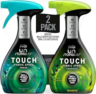 Febreze Unstopables Touch Fabric Spray and Odor Eliminator, Fresh & Paradise, 2 ct.