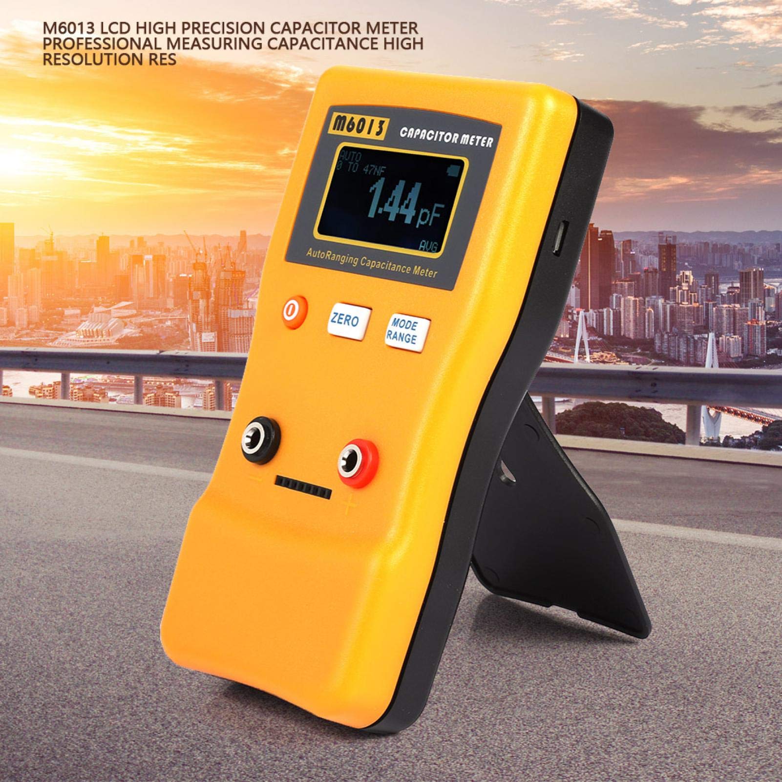 BuyWeek Misuratore di Capacità Misuratore del Condensatore, M6013 Digitale ad Alta Precisione LCD per Misurare la Resistenza di Capacit
