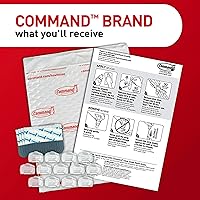 Vista 3 de Command - Ganchos redondos para colgar cables sin daños en la pared sin herramientas para colgar, 13 ganchos transparentes y 16 tiras Command