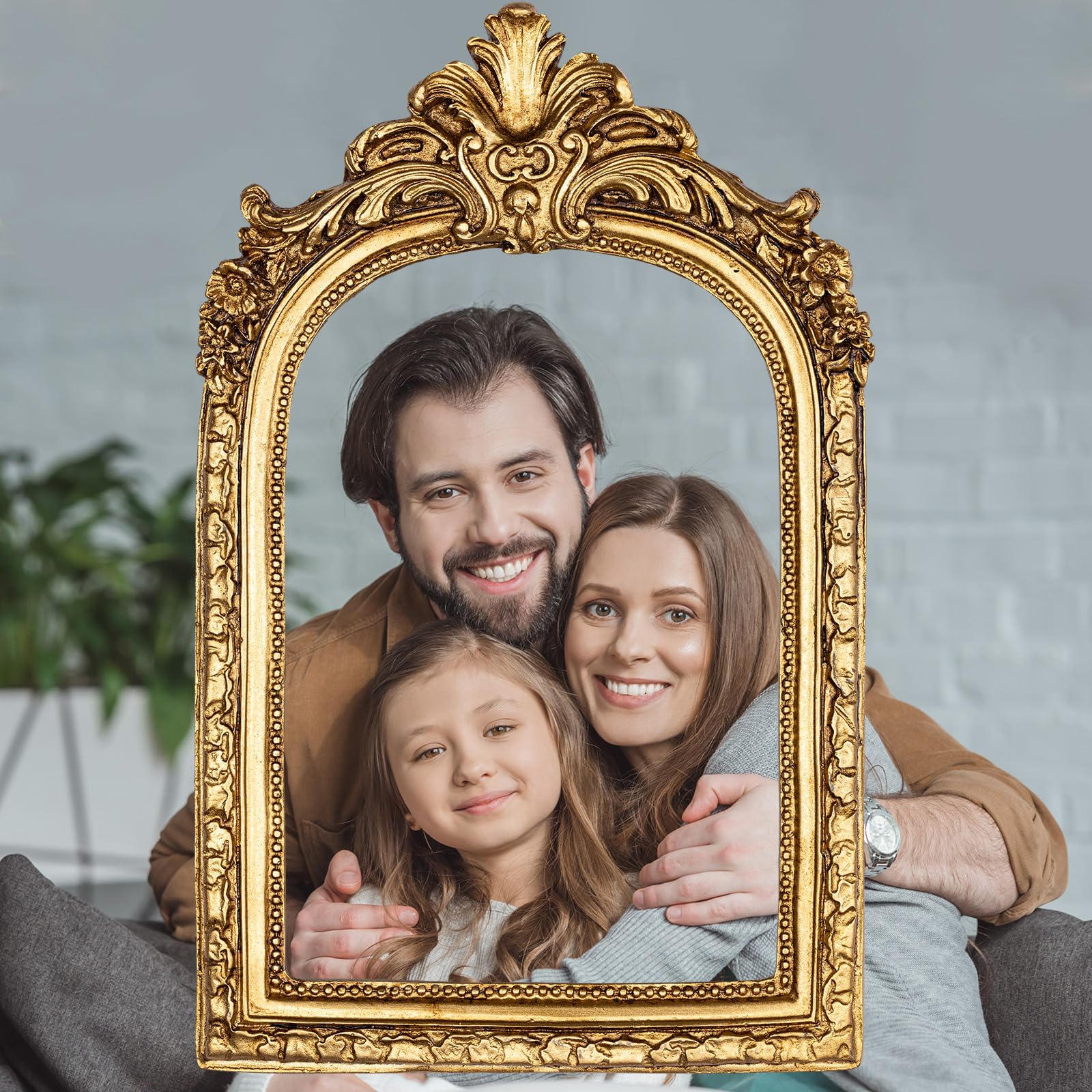 Beeveer Verbesserter 81,3 x 61 cm großer Fotorahmen Bilderrahmen Vintage Bilderrahmen Freunde Selfie Requisiten für Hochzeit Mexiko Geburtstag Bachelorette Abschlussfeier Party Supplies (Bogenstil)