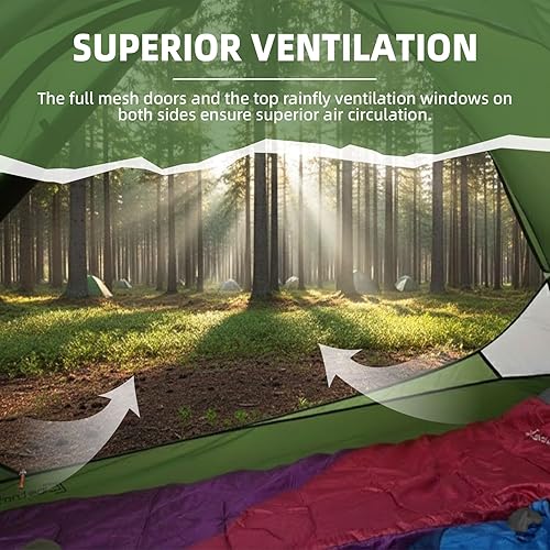 Miniatura 5 de Clostnature Tienda de Campaña Ligera para Mochileros - 1/2 Personas 4 Estaciones Ultraligera Impermeable para Acampar, Tienda de Gran Tamaño de