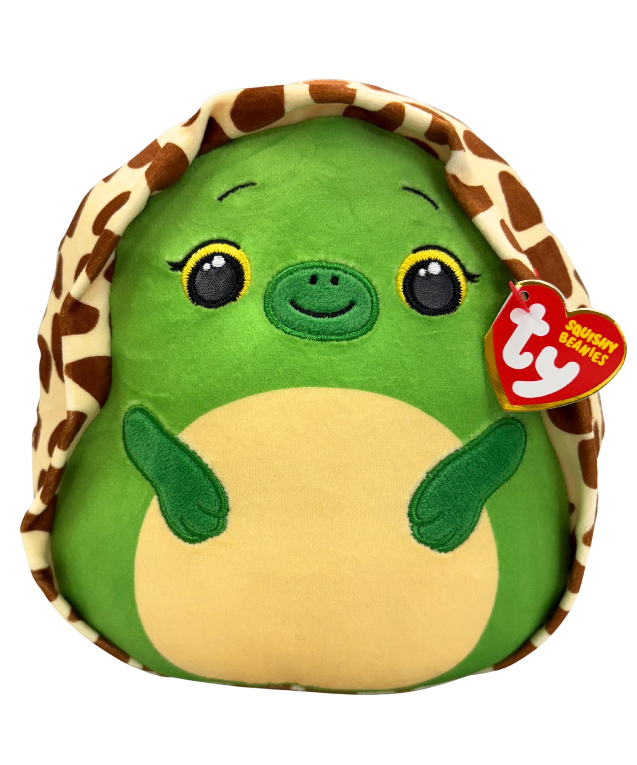 TY Squishy Beanies - Turbo la Tartaruga, Morbido Cuscino di Peluche con Occhioni Gialli, Idea Regalo per Grandi e Piccini, Tutti da Collezionare - 22 cm - T39396