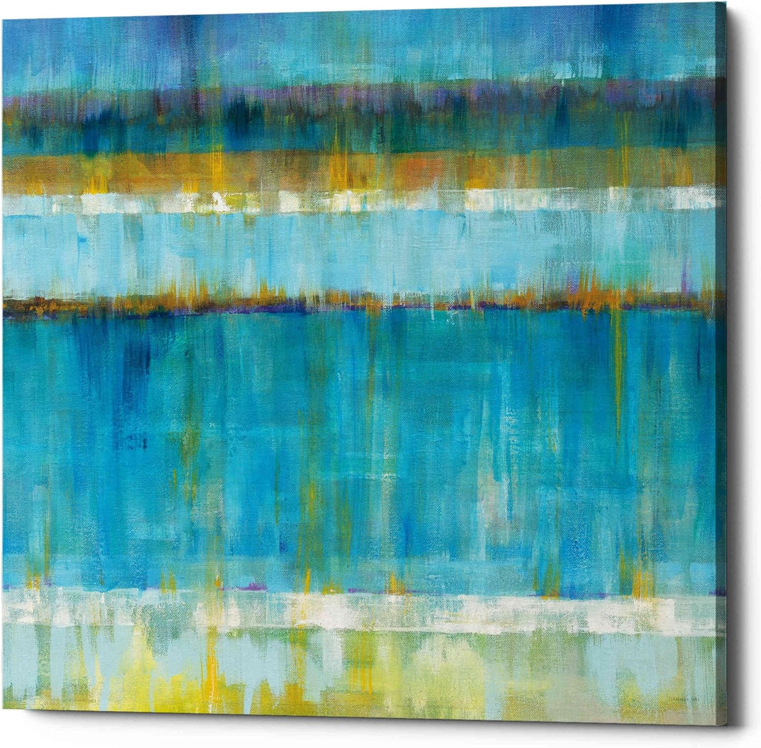 Epic Graffiti 'Abstract Stripes' by Danhui Nai, Canvas Wall Art, 12"x12"