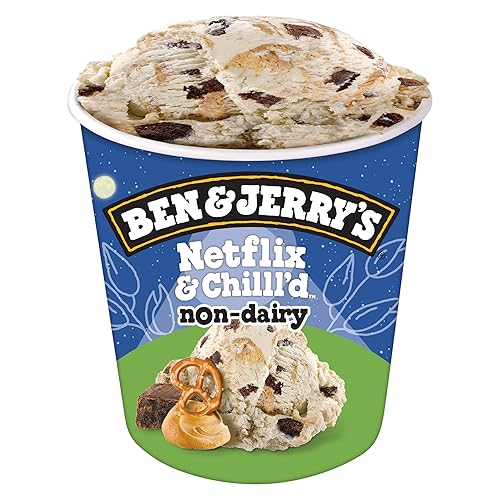 Ben Jerrys Pinta vegana certificada por postre congelado de Netflix Chillld Non-Dairy 16 oz