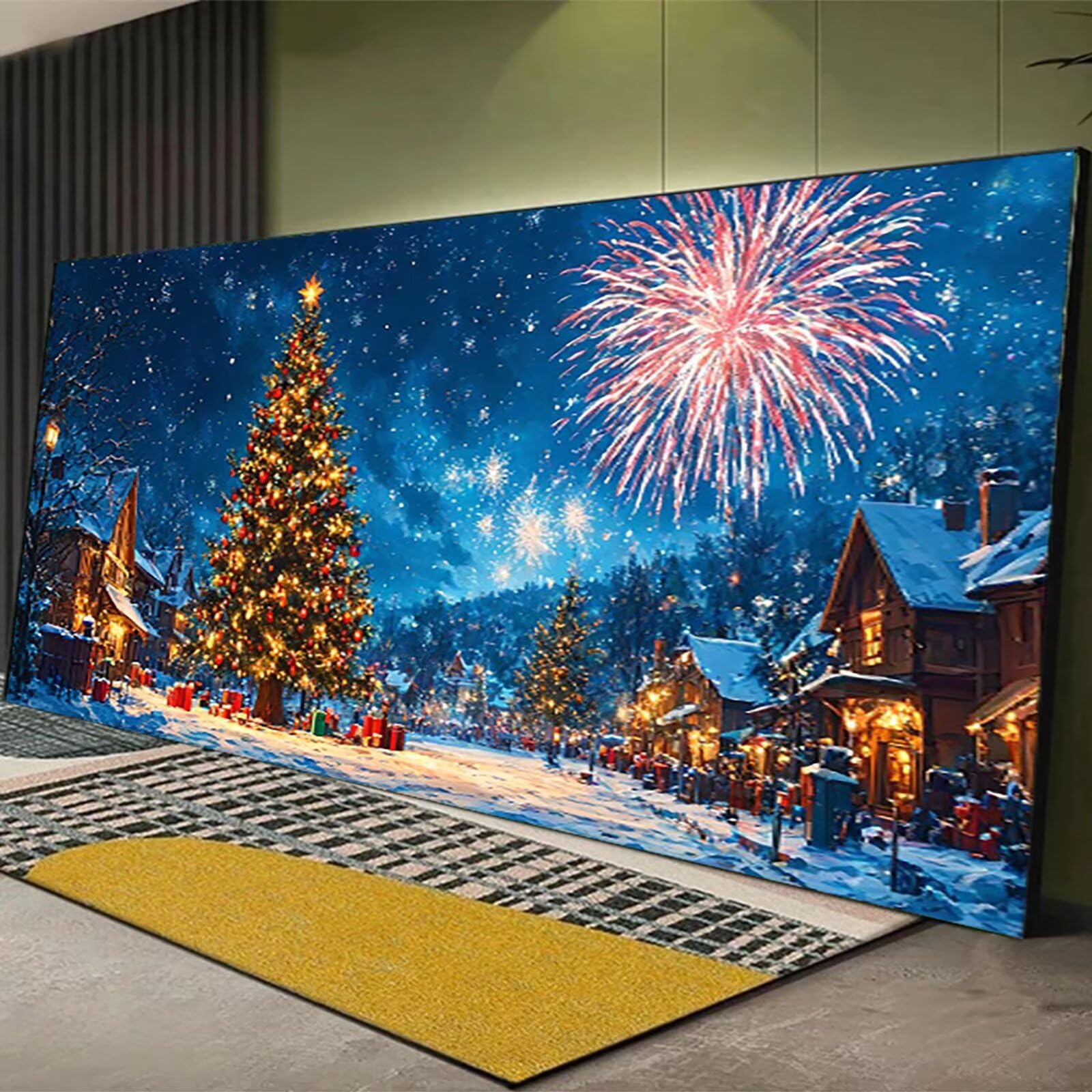 Malen nach Zahlen Kinder Festival, Malen Nach Zahlen Erwachsene, Geschenke für Mädchen Junge Bastelset, Malen nach Zahlen Winter | Malen nach Zahlen Ohne Rahmen, (60x120cm) Bastelset Erwachsene 3-5