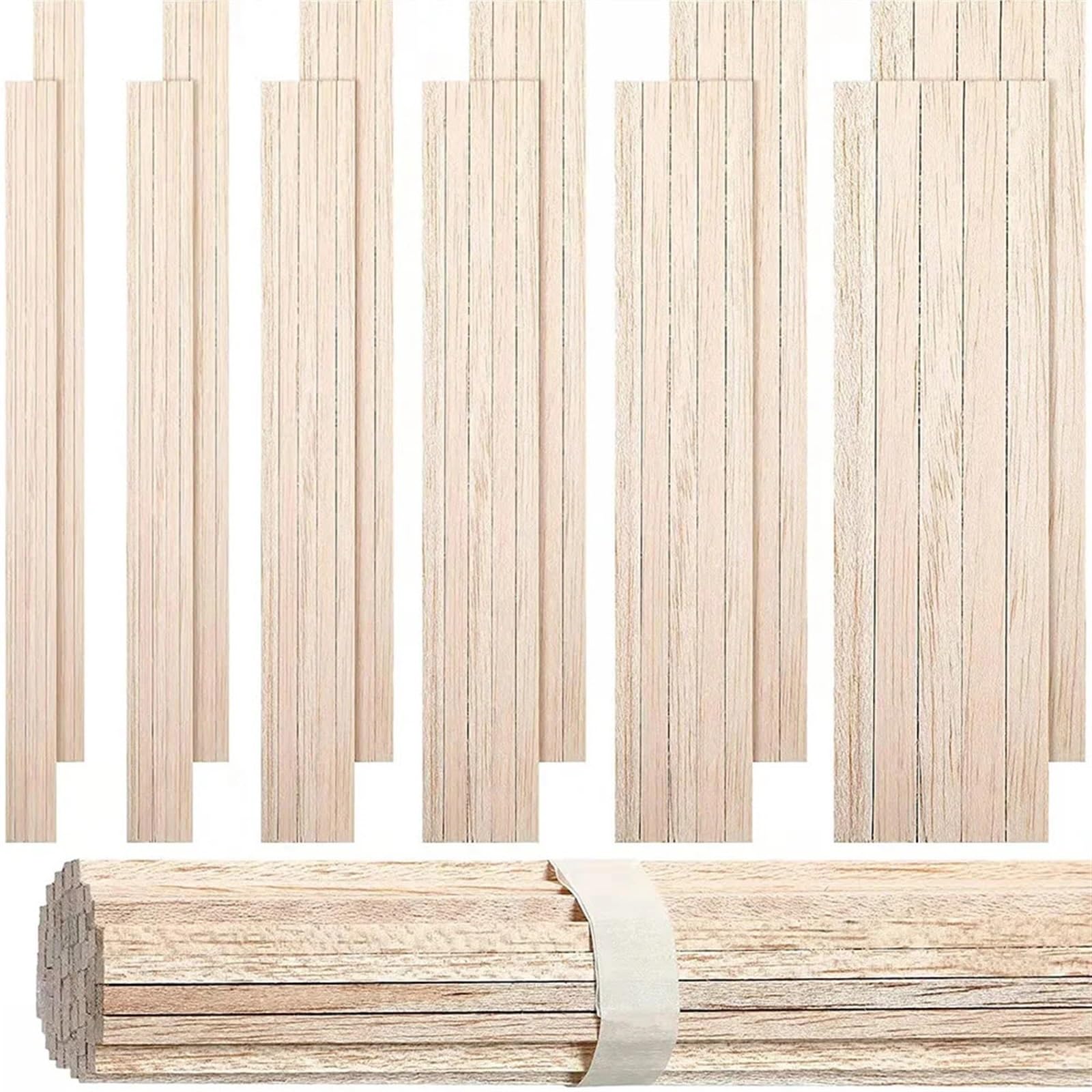 Weqyfdc One Color Craft Wooden Sticks 130Pcs Balsa Wood Wooden Strip Craft Square Cudgel Model Building Carving Handicraft Diy Accessories Balsa Stick