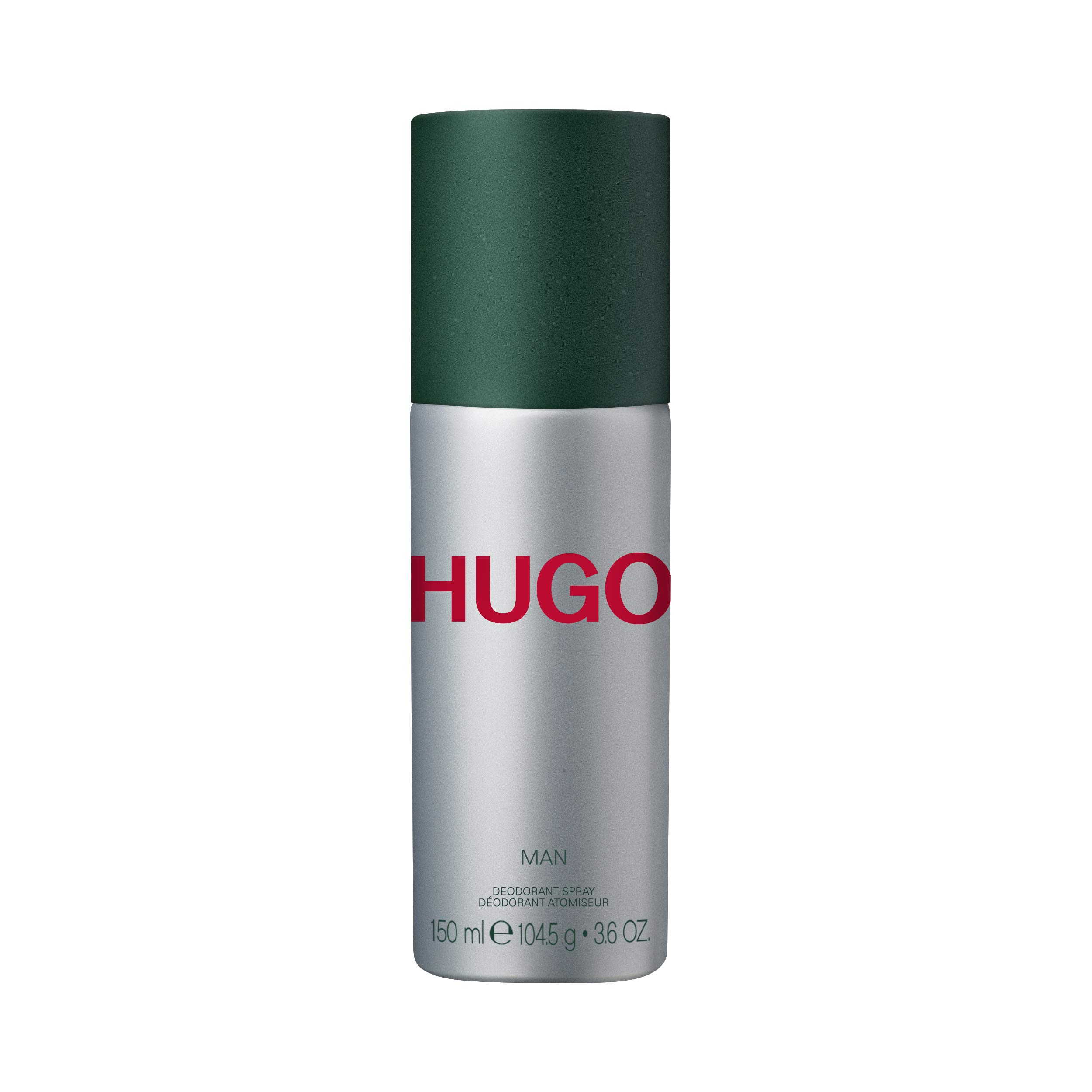 Hugo Man Deodorant Spray, Notes of crisp green apple, vibrant herbs and the scents of a wild forest, 150 ml