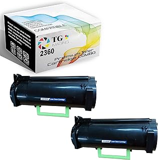 TG Imaging 2-Pack Compatible B2360dn Toner Cartridge (8,500 Pages, Black) Replacement for Dell 2360 B2360 B2360d B3460dn B3465dn B2365dnf B3465 Printer (High Yield, 2xB2360)