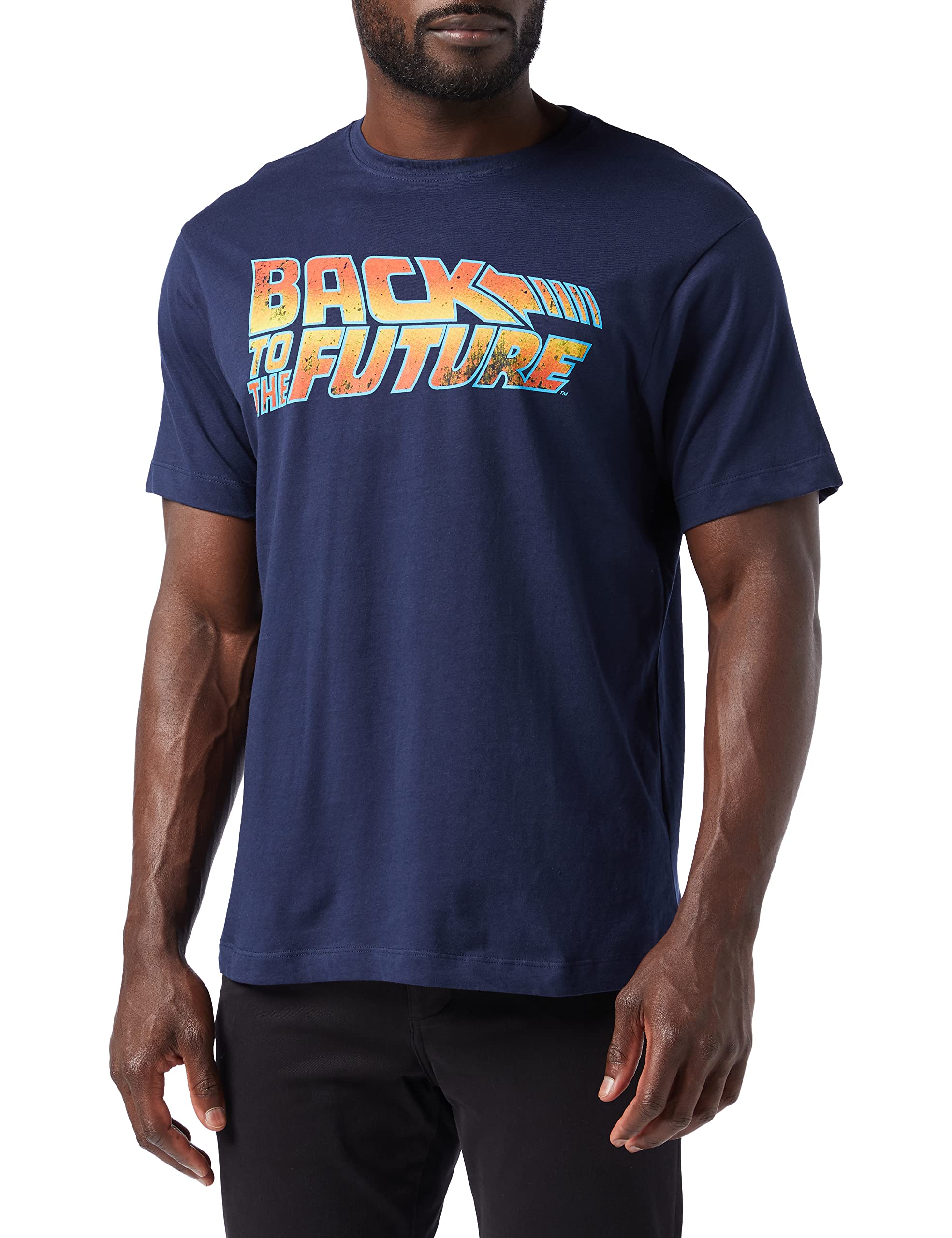 Unknown Men's Logo T Shirt, Blue (Navy Navy), S UK