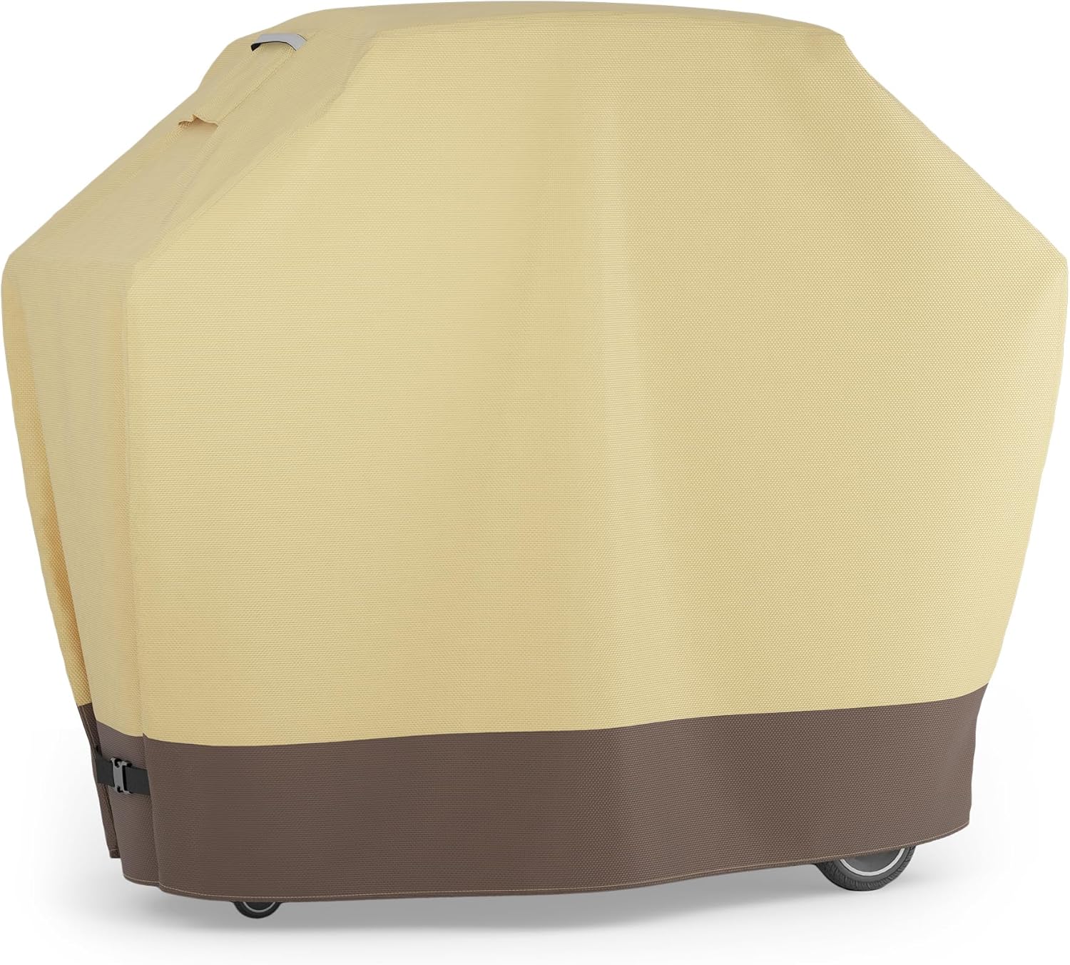 StorageWorks 58 Inch Heavy Duty BBQ Grill Cover for Outdoor, Waterproof Barbecue Covers with Buckles, Weather Resistant, Fits Weber, Brinkmann, and Other Standard Grills, Brown and Beige, 1 Pack 58" L x 26" W x 47 ¾" H Brown & Beige