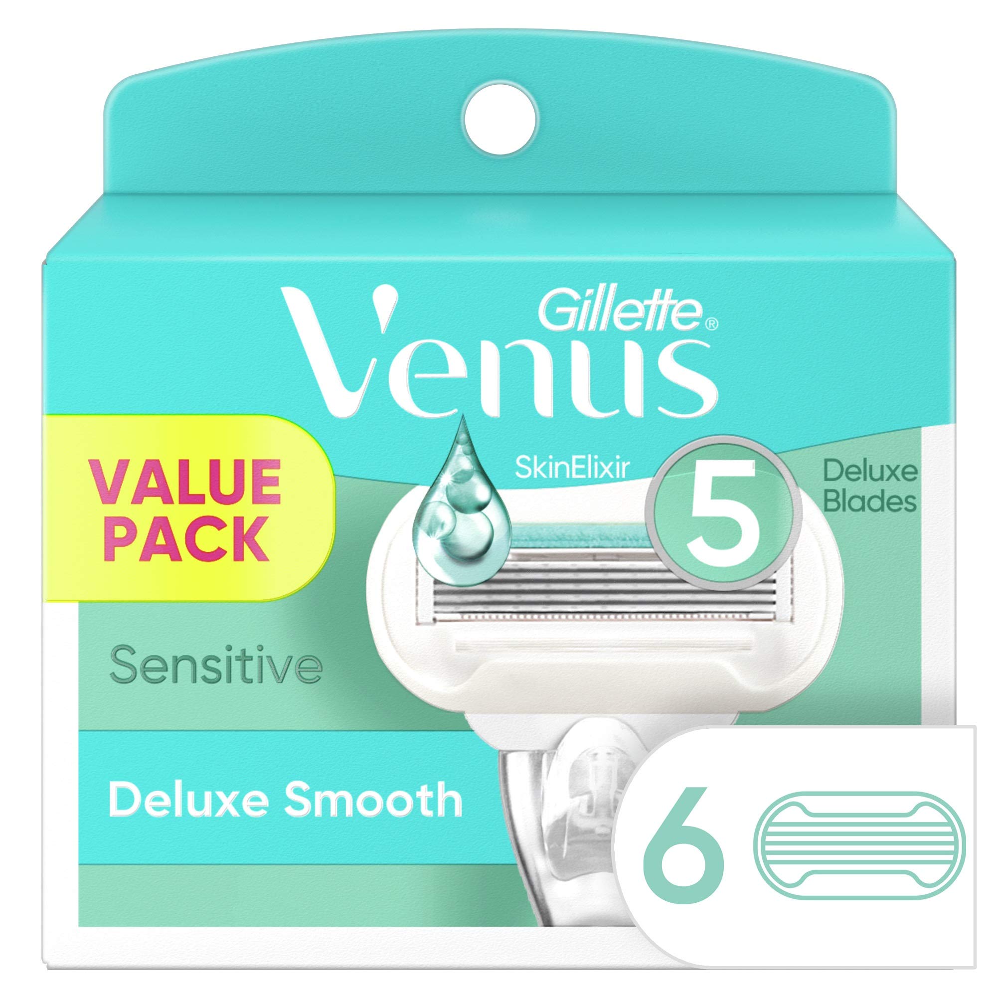 Gillette Gillette Venus Extra Smooth Sensitive Women's Blade - 6 Refills, 6 Count