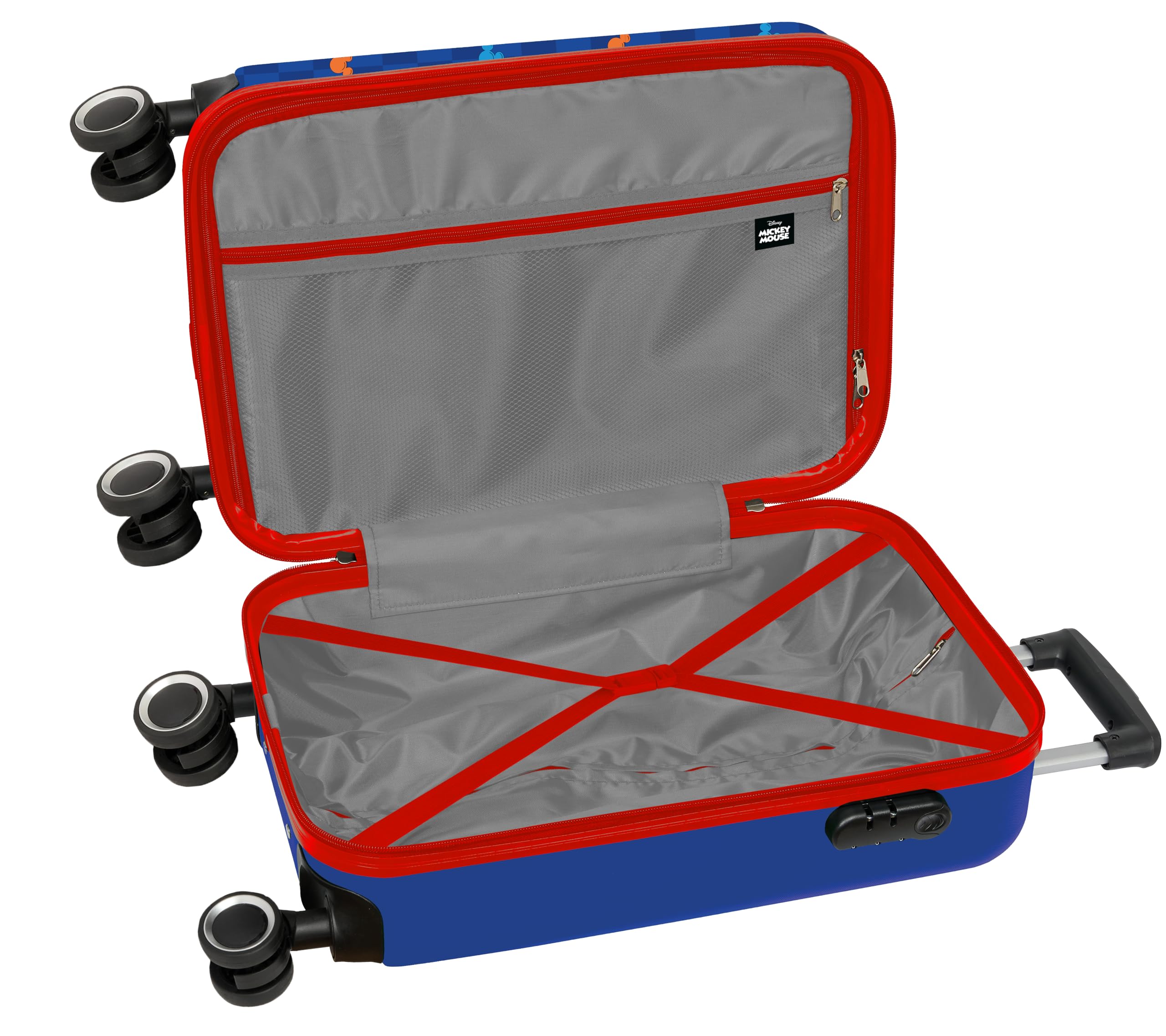 safta MICKEY MOUSE GOOD DAY - Trolley da cabina 20 pollici, valigia con ruote, lucchetto di sicurezza, valigia leggera, 34,5 x 20 x 55 cm, blu, M, Casual