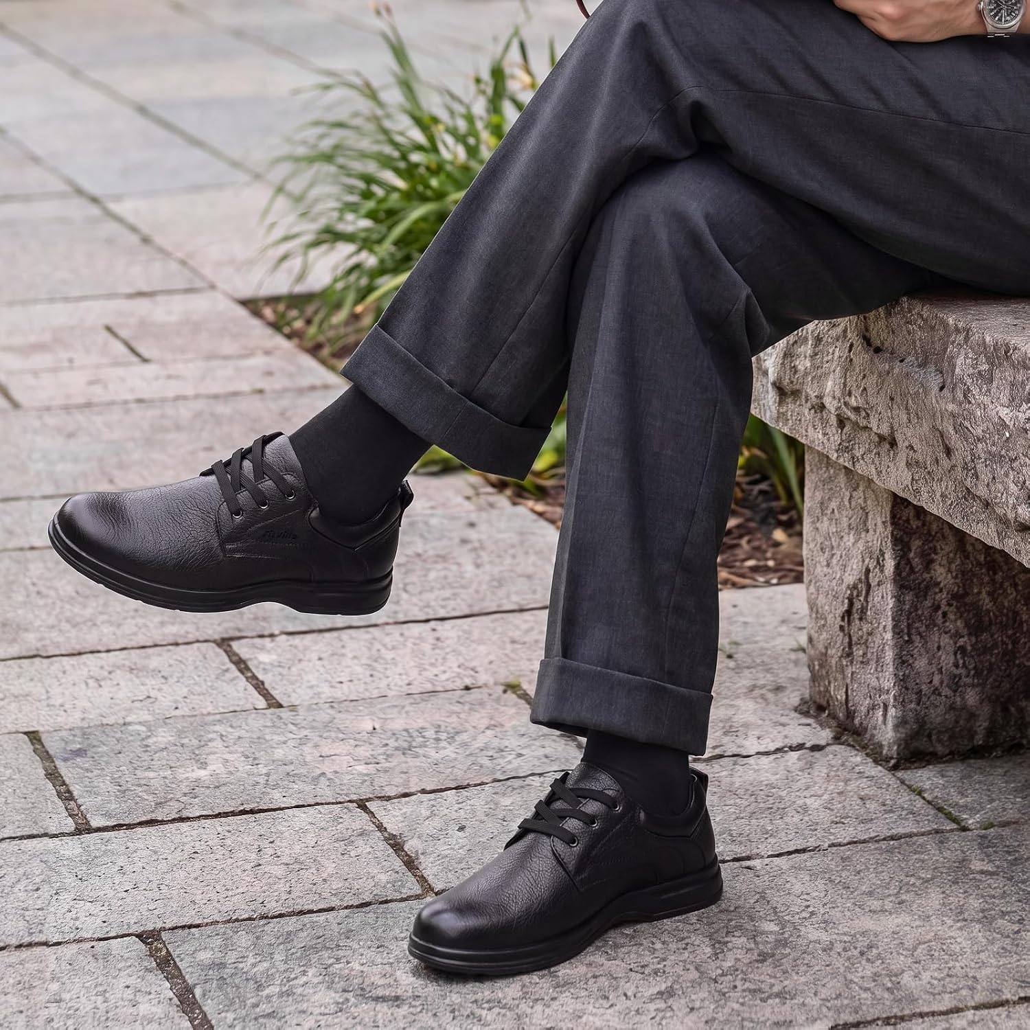 FitVille Extra Wide Oxford Shoes for Men Busniess Casual Dress Shoes