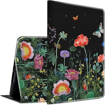 Case for 6.8" Kindle Paperwhite 11th Generation 2021 and Kindle Paperwhite Signature Edition Lightweight Smart Case Adjustable Stand Cover with Auto Wake/Sleep - Flowers and Plants Butterfly
