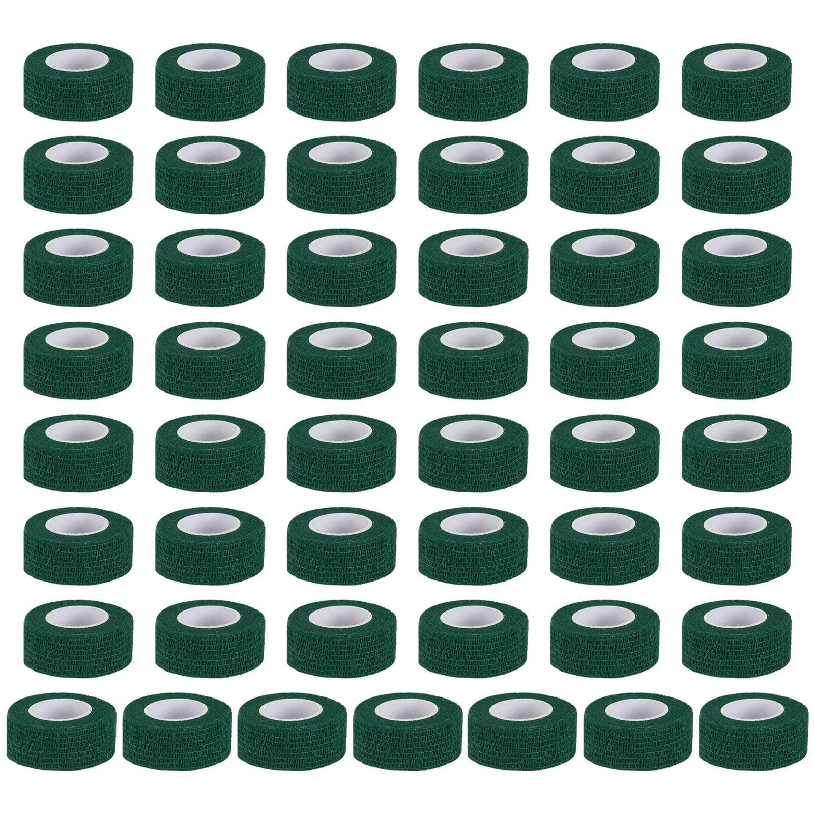 PATIKIL Benda Autoadesiva 177" X 1", 50 Pezzi Benda Elastica Autoaderente Traspirante Per Sport Stretch Polso Caviglia Nastro Atletico Esterno, Verde Scuro
