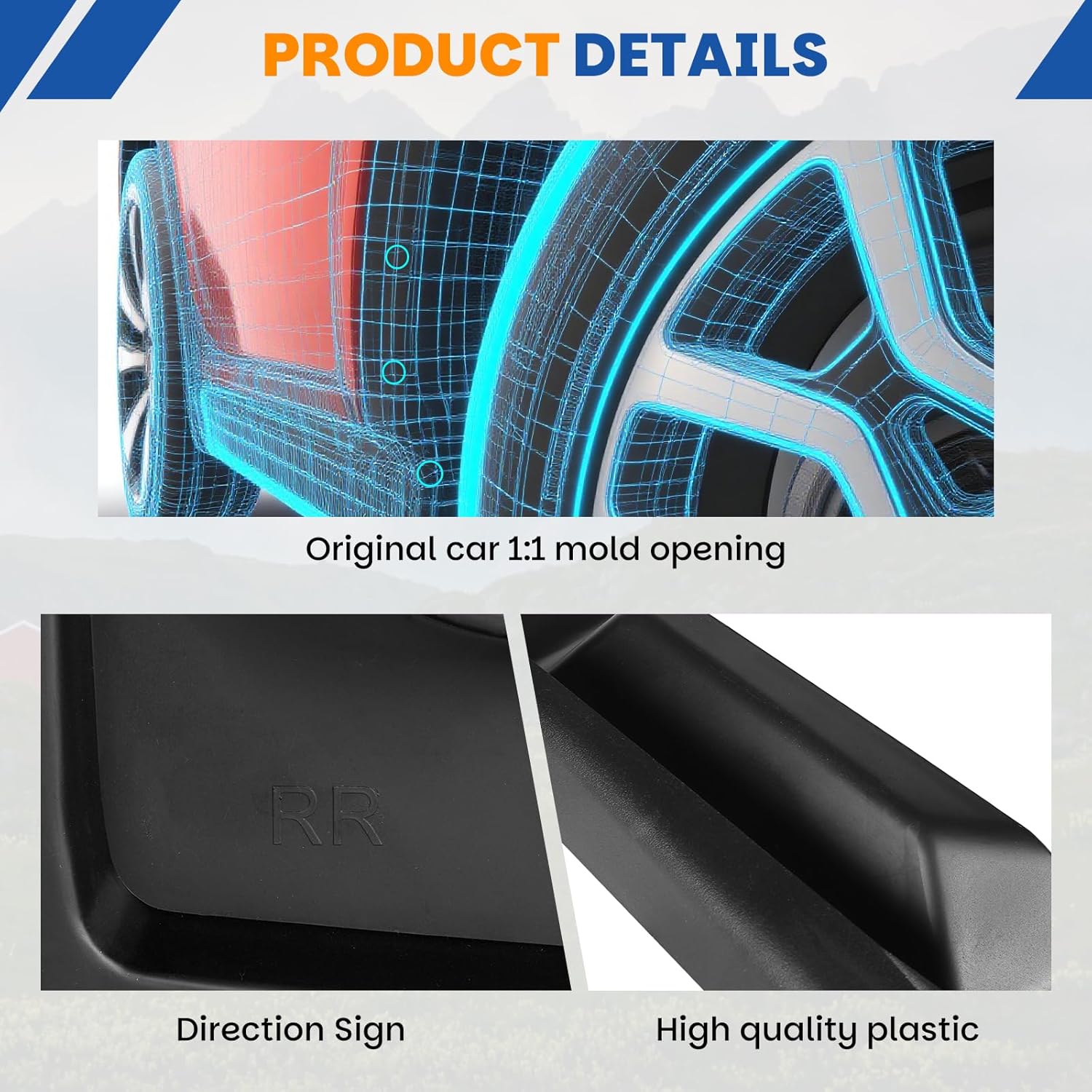 4PCS Mud Guards Splash Flaps Mudflaps Compatible with Ford Maverick 2022-2026 Pickup Truck Auto Exterior Accessories Front Rear Tire Mudguards Kit Wheel Liner Fenders