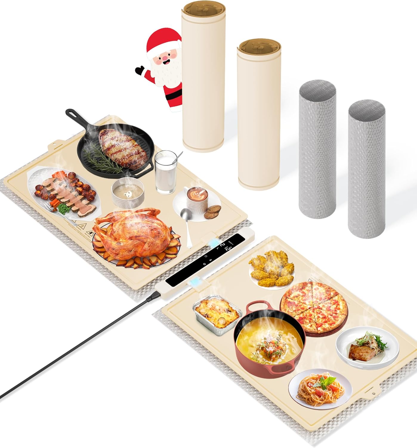 Warming Mat for Food Extra Large: 48"X16" Adjustable Silicone Food Warming Mat Heating Pad Food Warming Pad for Kitchen Counter Warming Trays for Buffets Party Hot Plates for Countertop Gifts Family
