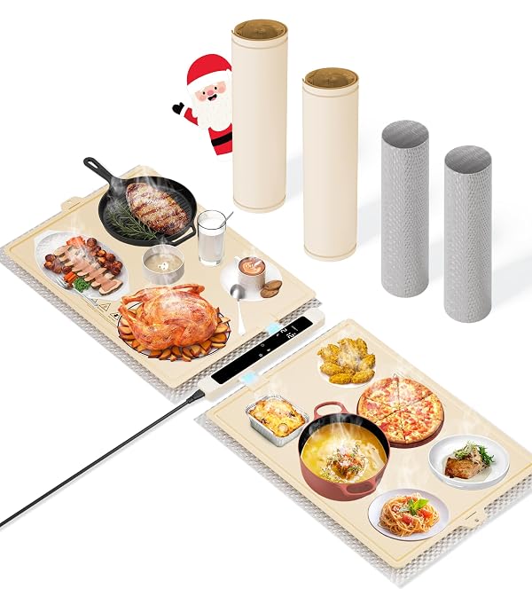 Warming Mat for Food Extra Large: 48"X16" Adjustable Silicone Food Warming Mat Heating Pad Food Warming Pad for Kitchen Counter Warming Trays for Buffets Party Hot Plates for Countertop Gifts Family by ZCJSHX - Used condition - US$108.67