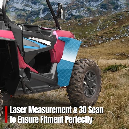 Miniatura 3 de RZR XP 1000 Extensor de guardabarros delantero más ancho, A & UTV PRO XXL Full Mud Guard para 2014-2023 Polaris RZR XP 1000  TurboS 1000900  900 S 2