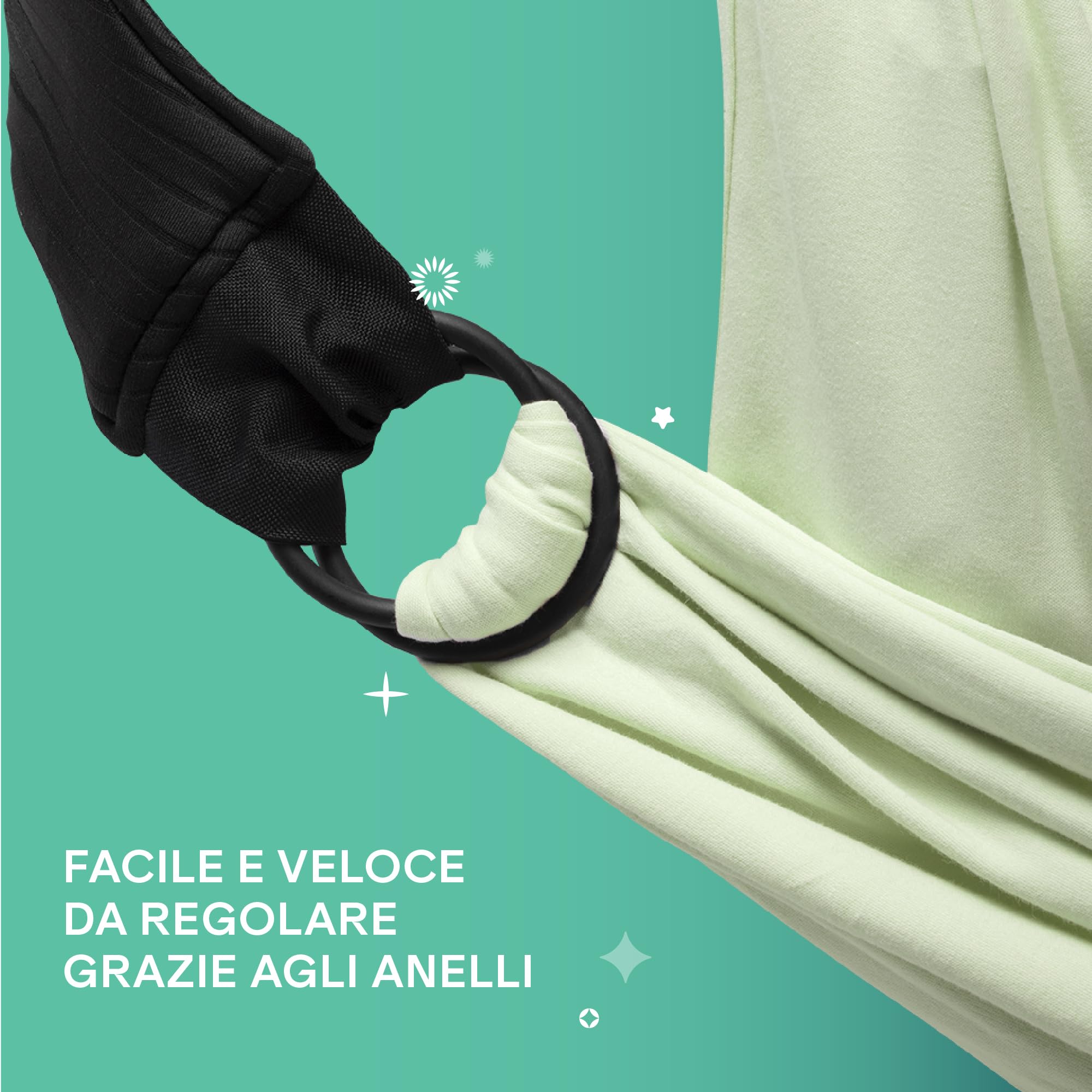Koala Babycare Fascia neonato porta bebè - Cuddle Band 2.0 Ancora più Resistente – Fascia per neonati in cotone organico testata fino a 15 kg - Facilmente Regolabile e Unisex