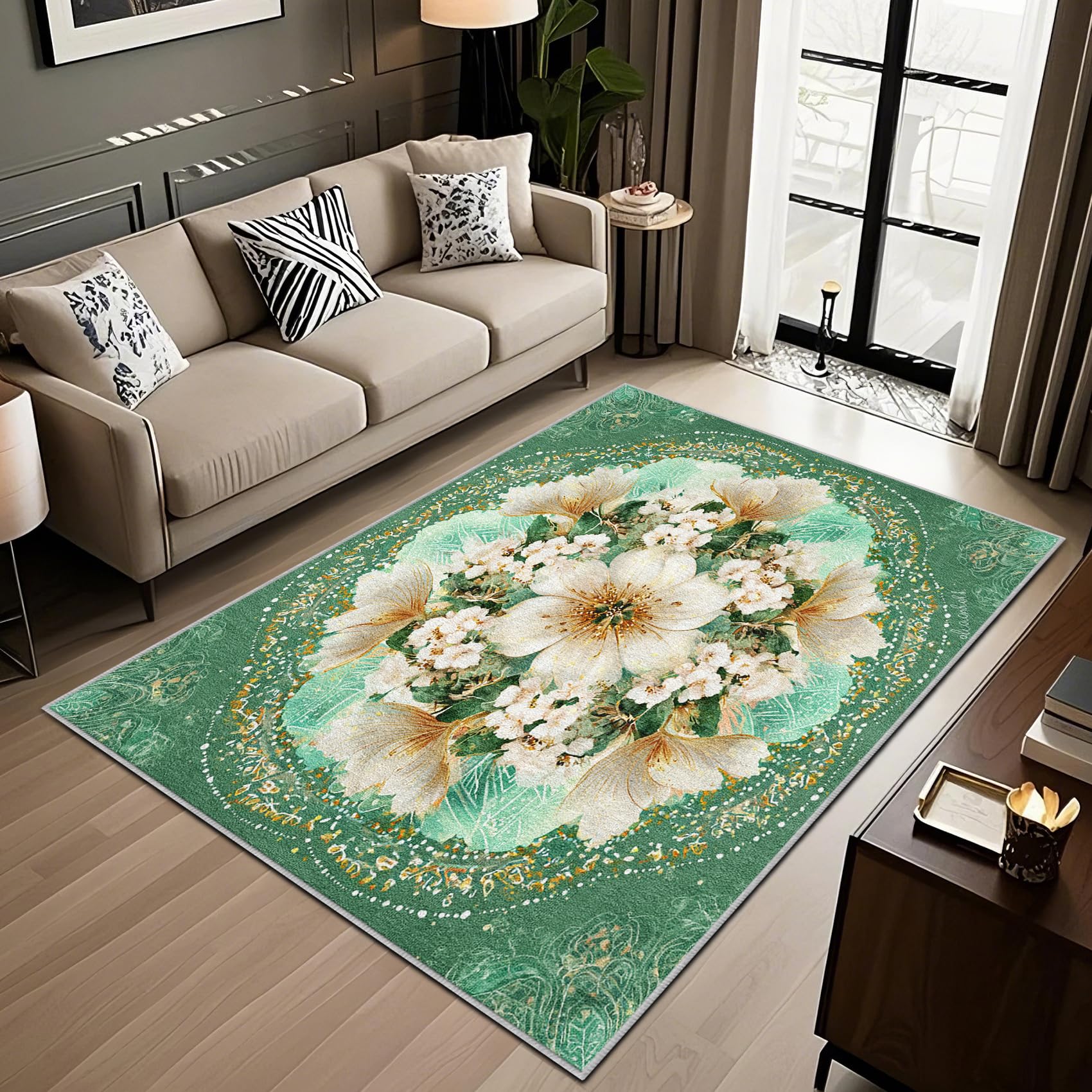 Tapis salon 200x300 antidérapant idéal pour grand espace familial
