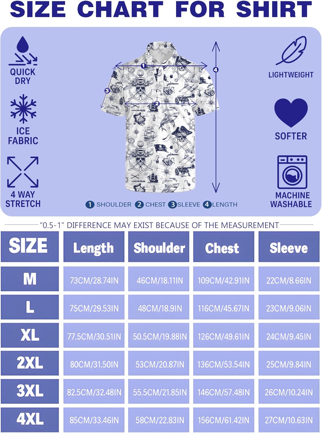 Golf Polo Shirts for Men Moisture Wicking Quick Dry Mens Golf Shirts 4-Way Stretch Funny Polo Short Sleeve - Image 7