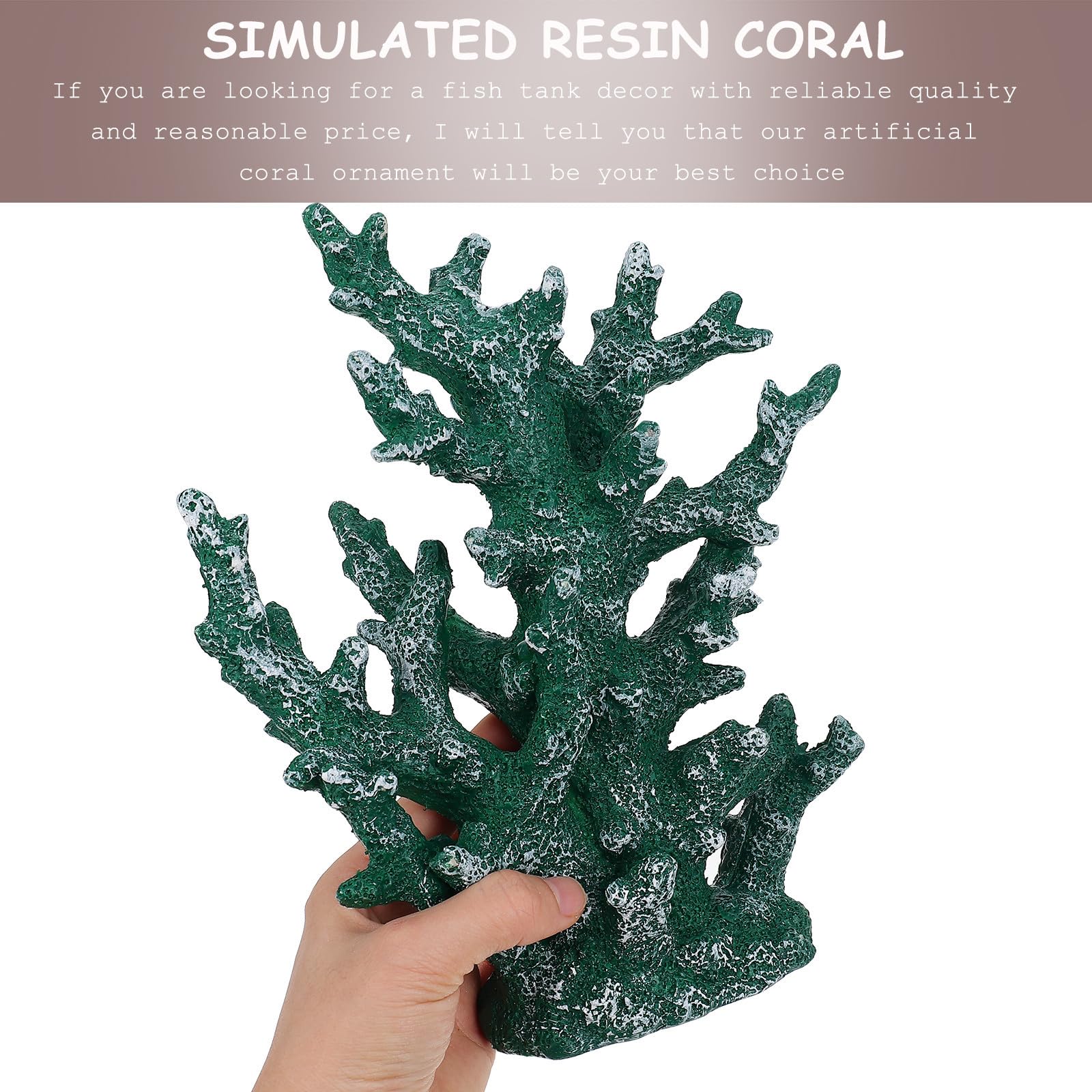 Coral Artificial Decorativo de Resina Estilo Mediterráneo para Acuario