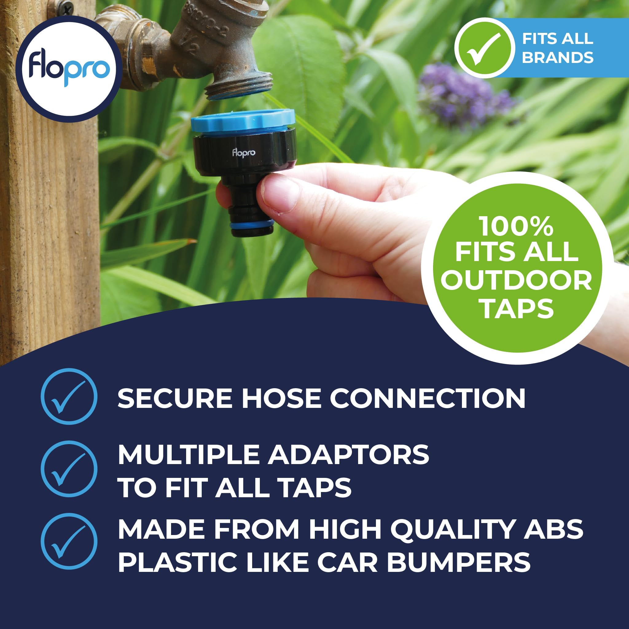 Flopro Perfect Fit Outside Tap Connector, Others, 1" (33.3mm), 3/4" (26.5mm), 1/2" (21mm) - Image 3