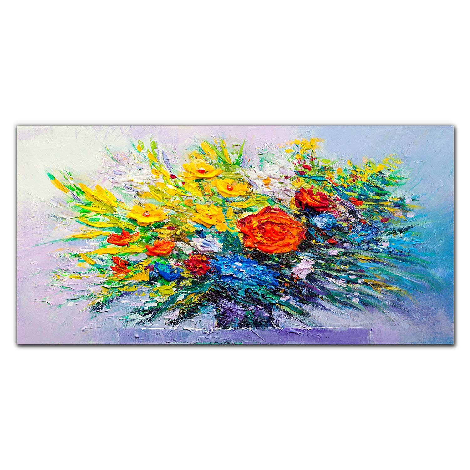 Dosseret en verre de protection fiable adhésive pour mur de cuisine 120x60cm motif fleuri