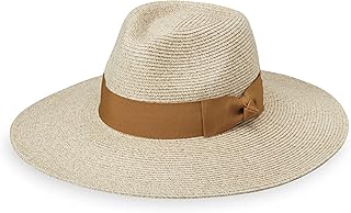 Wallaroo Hat Company Womenâ€™s St Lucia Fedora â€“ UPF 50+, Lightweight, Wide Brim, Adjustable, Travel Friendly, Packable, Designed in Australia, Mixed Beige