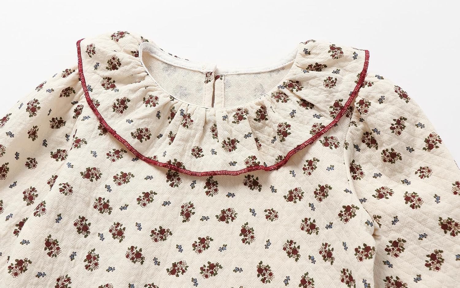 Baby Girl Floral Blouse Ruffle Collar Long Sleeve Top for 12M-6X - Image 5