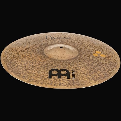 Miniatura 3 de Meinl Cymbals Byzance Dark 21 pulgadas doble Down Crash-Ride, Matt Halpern Signature - Fabricado en Turquía - Bronce B20 martillado a mano, 2 años
