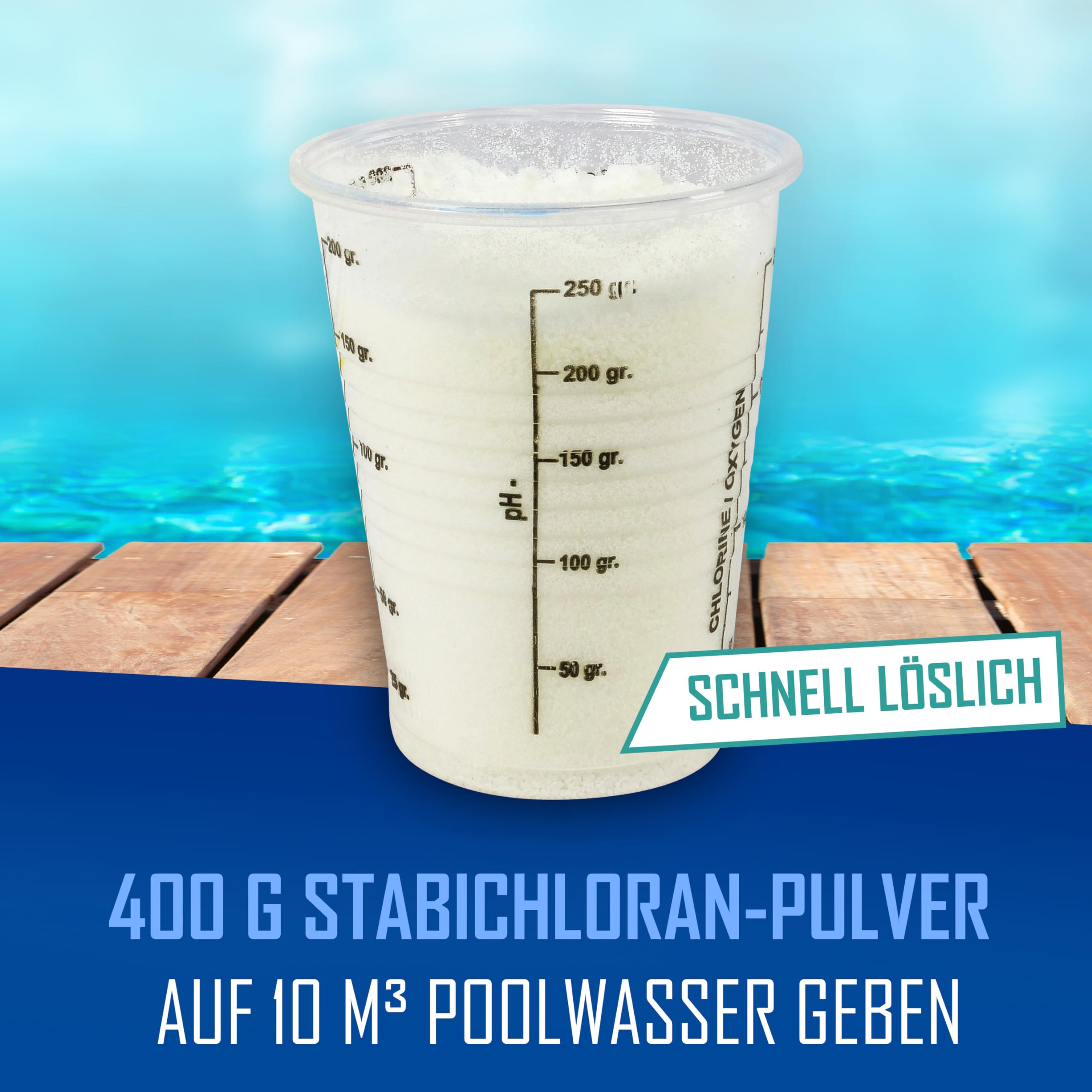 Astral Pool Chlor Stabilisator 4,5 kg - Verhindert Verlust von Chlor - langsam & rückstandsfrei löslich - Pulver - Ideal für Pools mit Salzelektrolyse