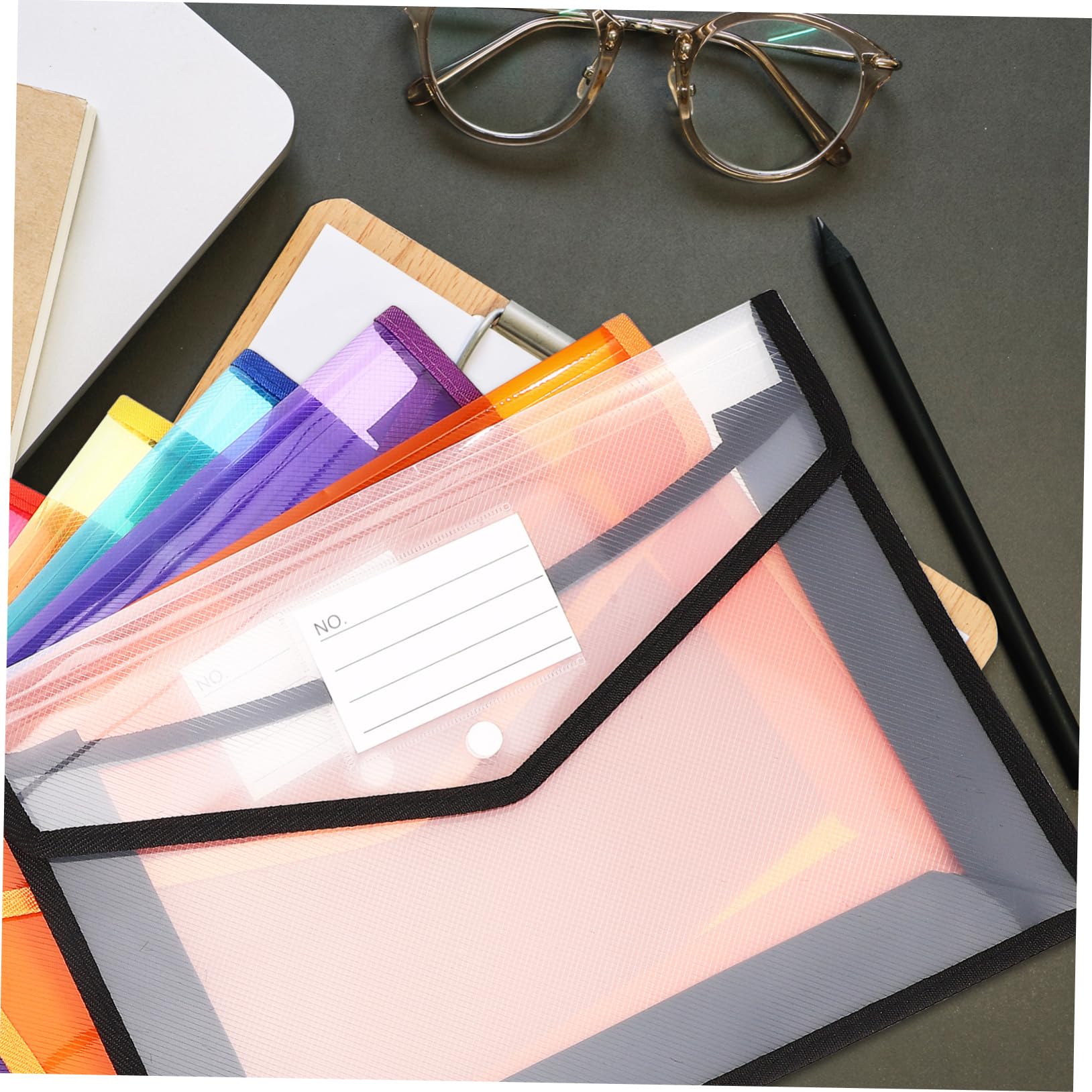 Artibetter 7pezzi Portadocumenti Trasparenti Organizer Espandibile Per Documenti Formato Con Tasche Per Etichette Per Archiviazione Pratica e Ordinata