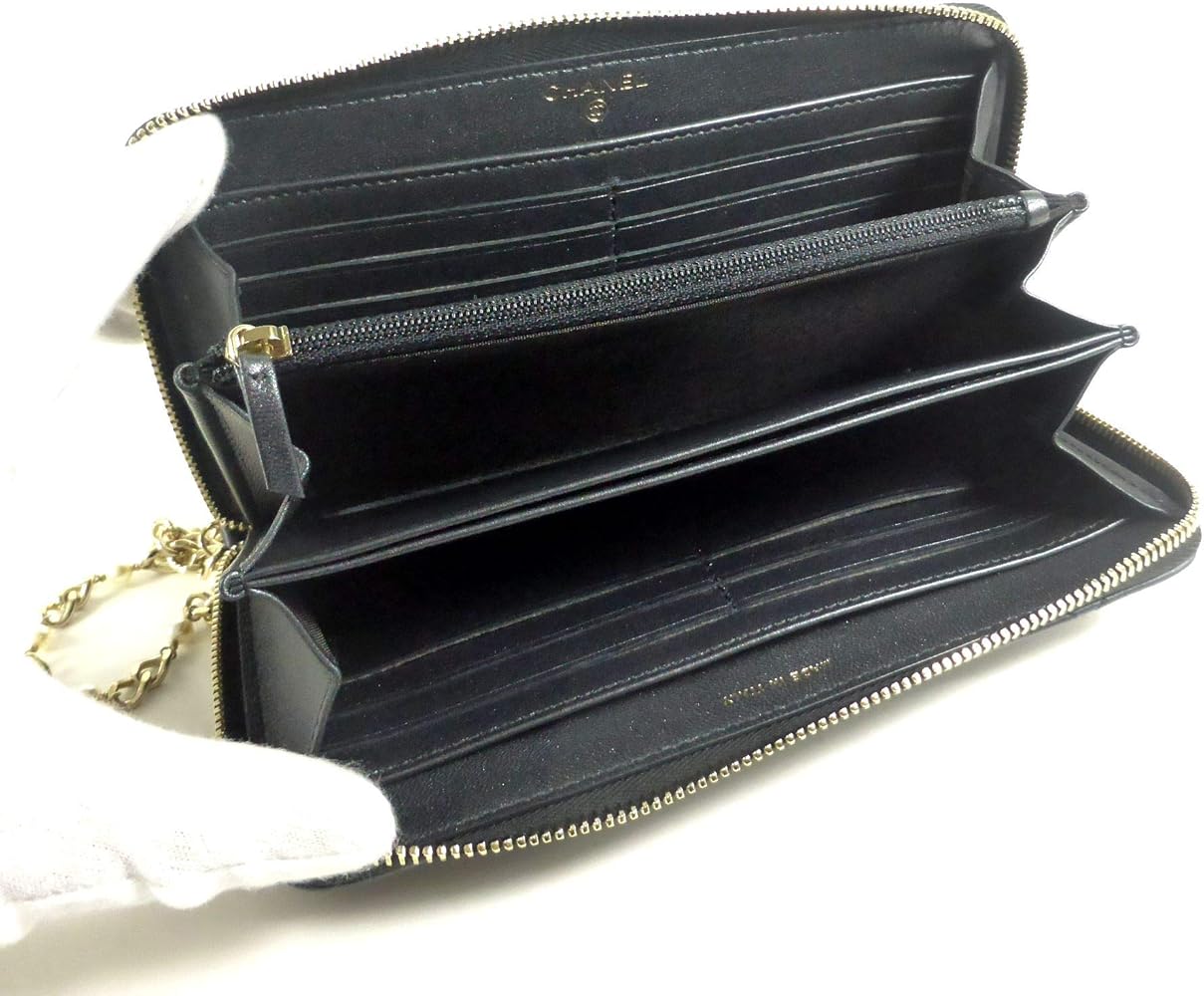 Amazon | [シャネル] ラウンドファスナー 長財布 ラムスキン COCO