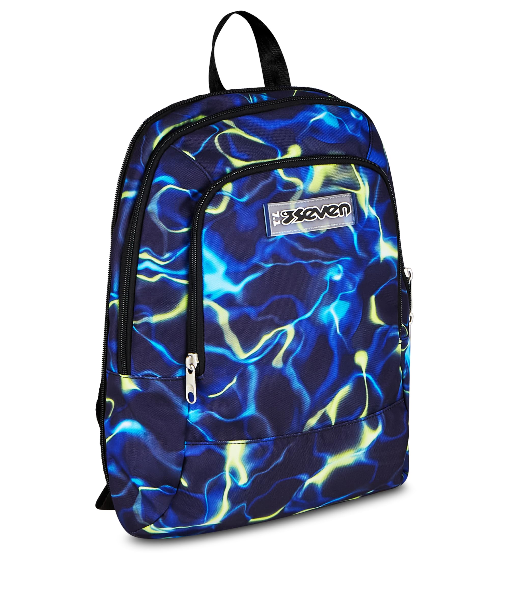 Seven Trolley Scuola Jack 8 Ruote Detach ELECTICVIBE BOY, Blu, 43 L, Scomponibile, Zainetto staccabile, 4 in 1, Cross-over System, Tasche multifunzione, Scuola elementare e media, Bambino, Ragazzo