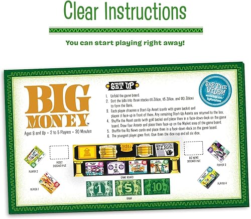 Miniatura 4 de Wonder Forge Juego de dinero grande para familias y niños de 8 años en adelante, perfecto para grupos y noches de juego, verde