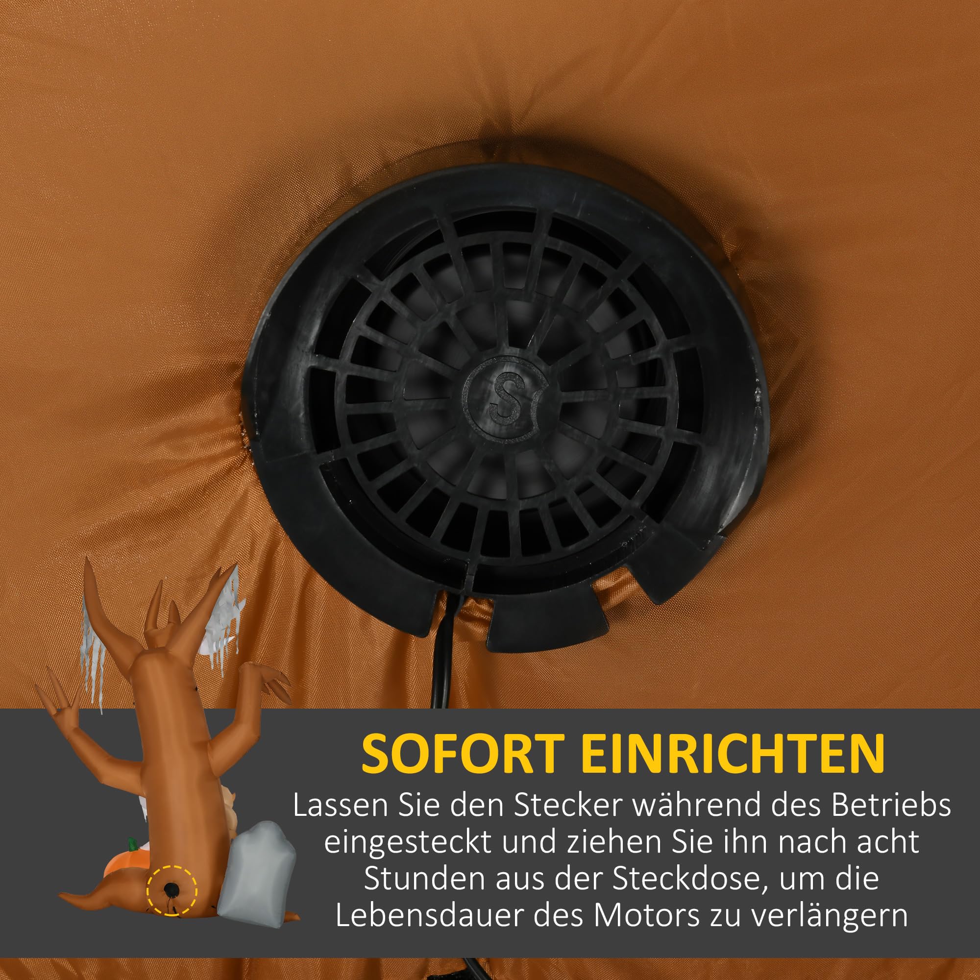 HOMCOM 240 cm Aufblasbarer Geisterbaum mit LED Beleuchtung Wasserdicht