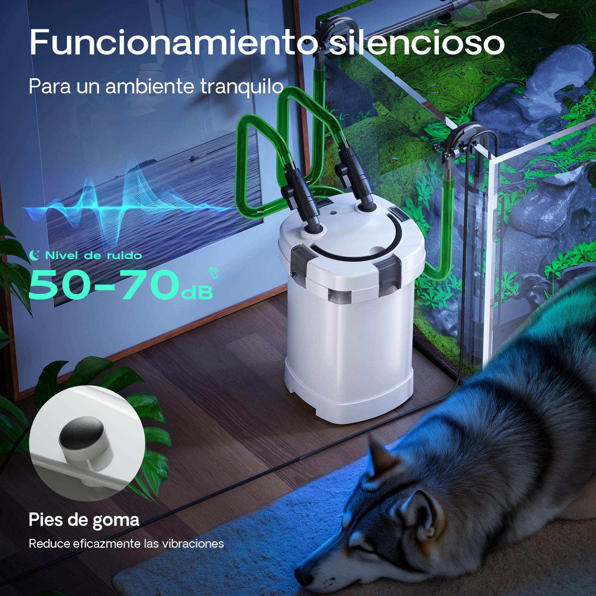 SunSun HW-504A Filtro Externo Acuario 800 L/h 15 W 4 Etapas