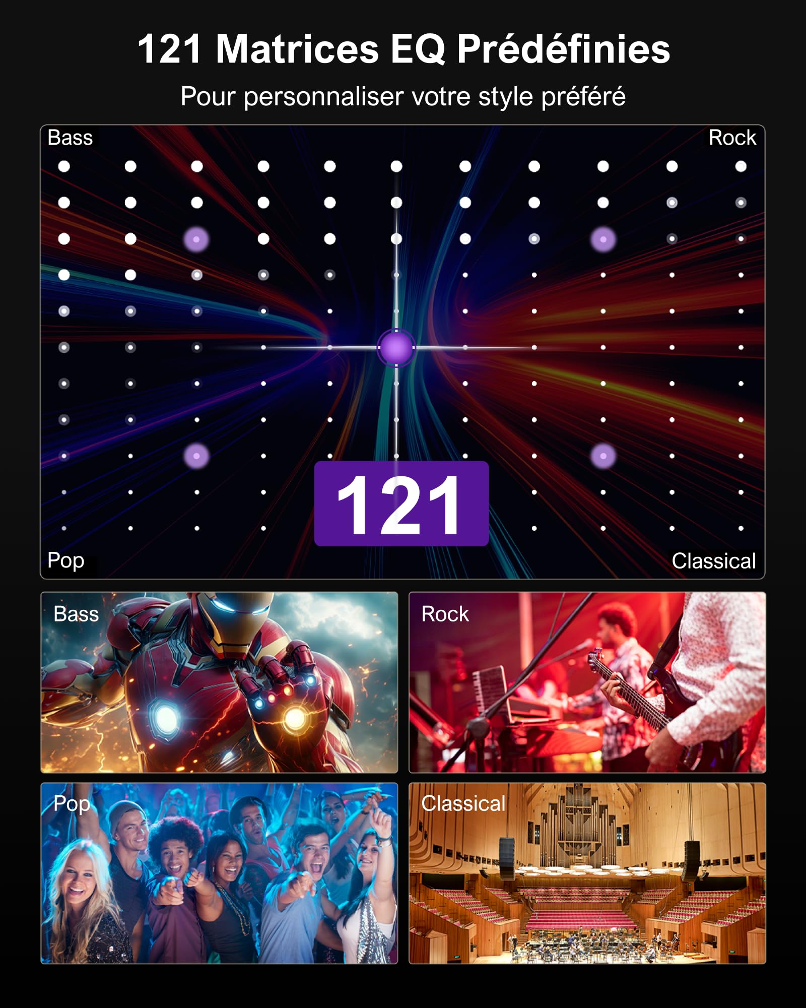 ULTIMEA 7.1 Barre de Son TV 330W pour Home Cinema, Barres de Son avec Caisson de Basse, Système de Son Surround Virtuel pour TV, 4 Haut-parleurs Surround, App Contrôle, Opt/AUX/BT, Aura A40